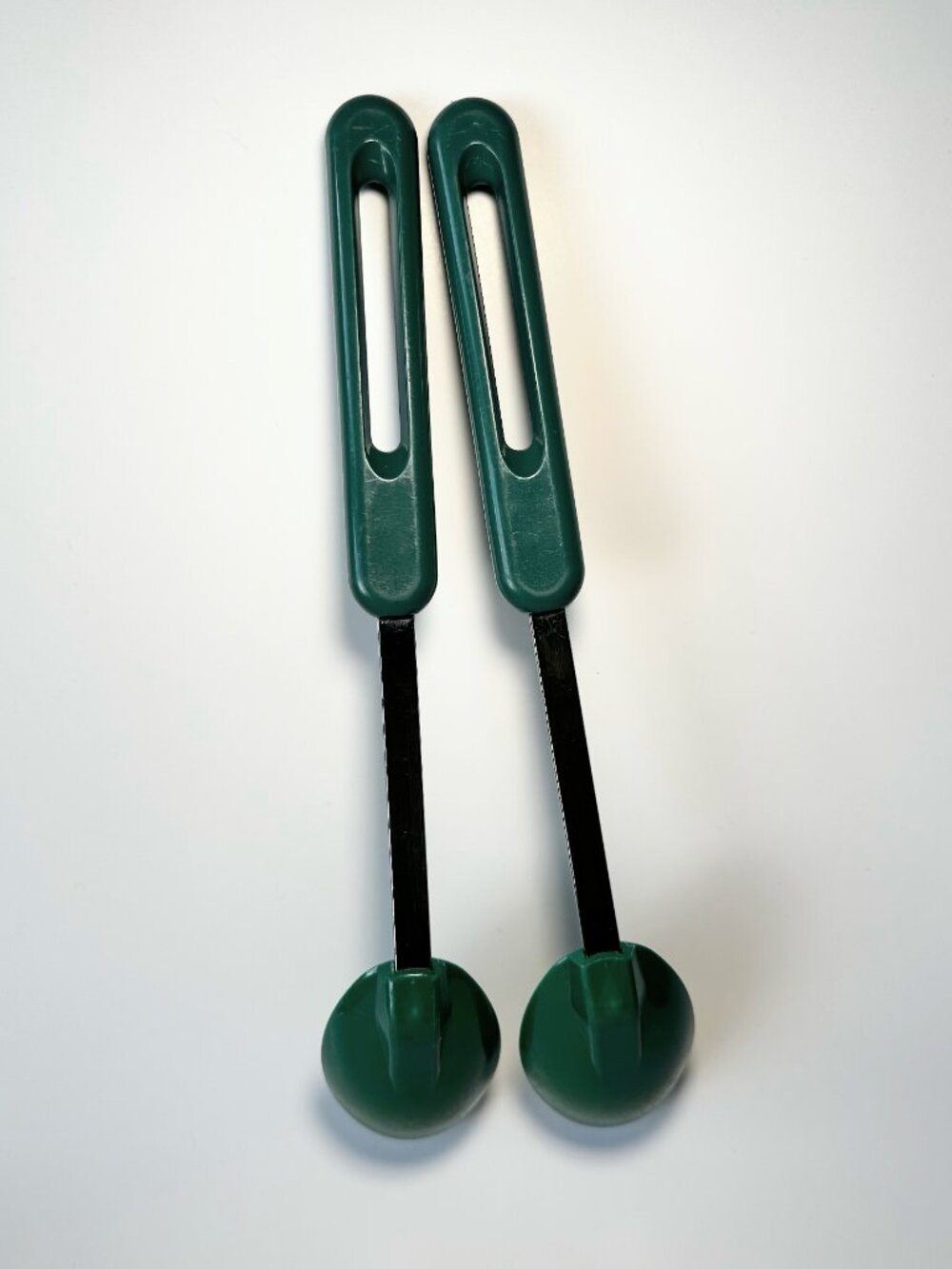 Bonny Vintage Solid Serving 2pk Spoons Nylon Green Plastic Handle USA Utensils - Picture 3 of 9